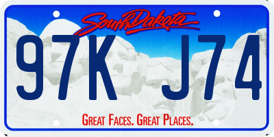 SD license plate 97KJ74