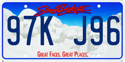 SD license plate 97KJ96