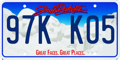 SD license plate 97KK05