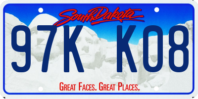 SD license plate 97KK08