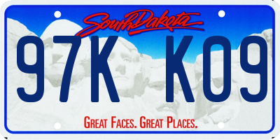 SD license plate 97KK09