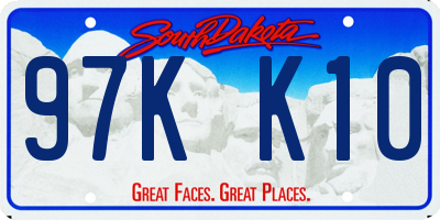 SD license plate 97KK10