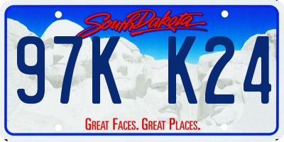 SD license plate 97KK24