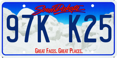 SD license plate 97KK25