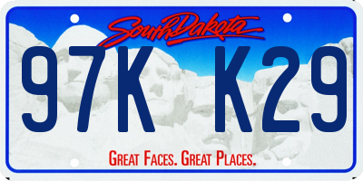 SD license plate 97KK29