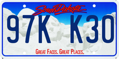 SD license plate 97KK30