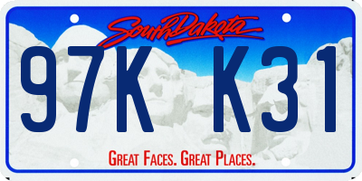 SD license plate 97KK31