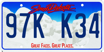 SD license plate 97KK34