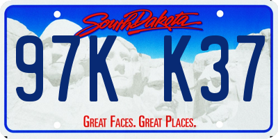 SD license plate 97KK37