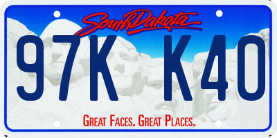 SD license plate 97KK40