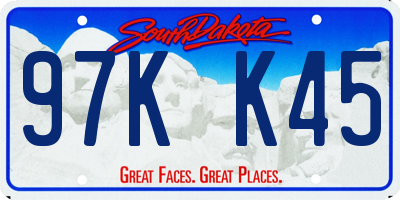 SD license plate 97KK45