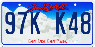 SD license plate 97KK48