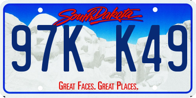 SD license plate 97KK49