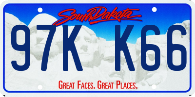 SD license plate 97KK66