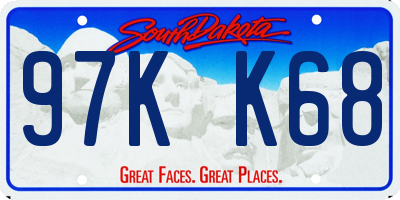 SD license plate 97KK68