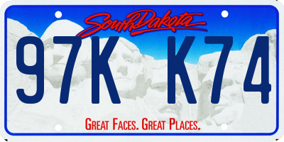 SD license plate 97KK74