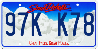SD license plate 97KK78