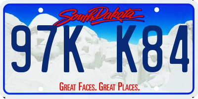 SD license plate 97KK84