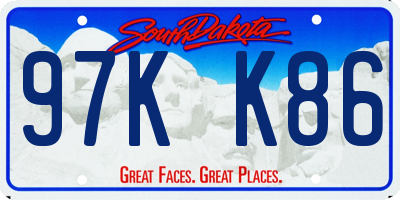 SD license plate 97KK86