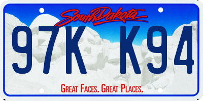 SD license plate 97KK94