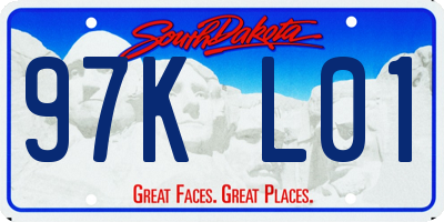 SD license plate 97KL01