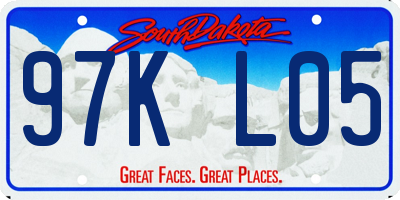 SD license plate 97KL05