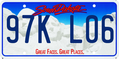 SD license plate 97KL06