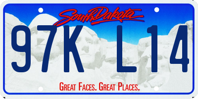 SD license plate 97KL14