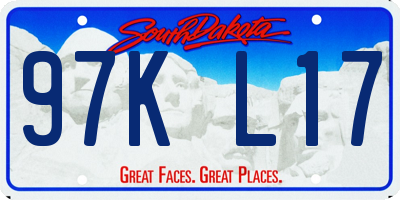 SD license plate 97KL17