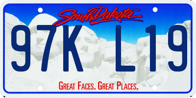 SD license plate 97KL19