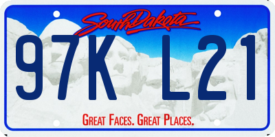 SD license plate 97KL21