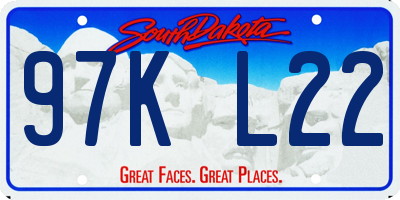 SD license plate 97KL22