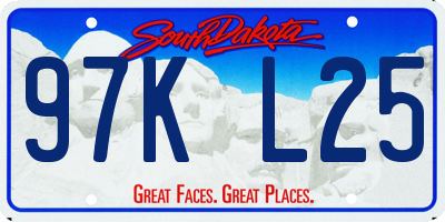SD license plate 97KL25