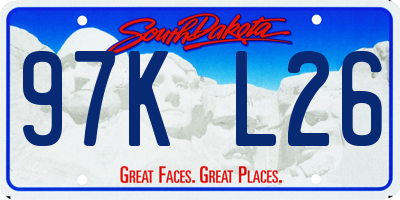 SD license plate 97KL26