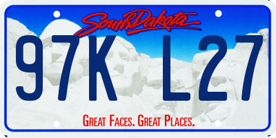 SD license plate 97KL27