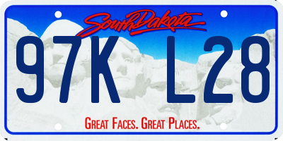 SD license plate 97KL28