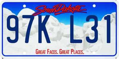 SD license plate 97KL31