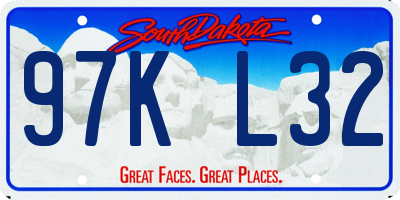 SD license plate 97KL32