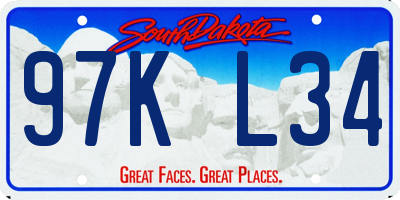 SD license plate 97KL34