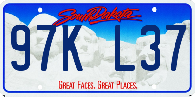 SD license plate 97KL37