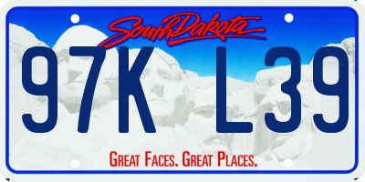 SD license plate 97KL39