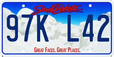 SD license plate 97KL42