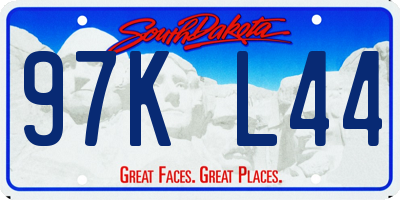 SD license plate 97KL44