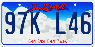 SD license plate 97KL46