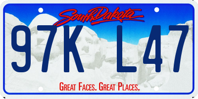 SD license plate 97KL47