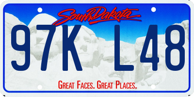 SD license plate 97KL48