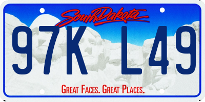 SD license plate 97KL49