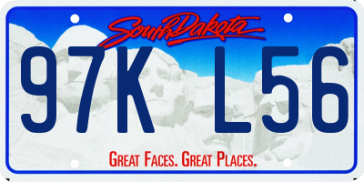 SD license plate 97KL56