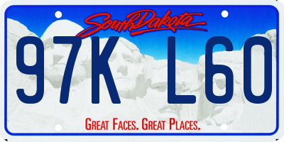 SD license plate 97KL60