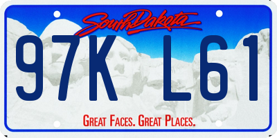SD license plate 97KL61